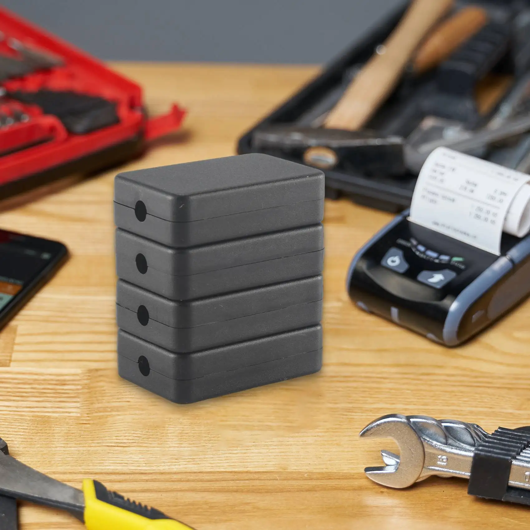 Premium Electrical Junction Box 4PCS Electric Plastic Black Waterproof Project Junction Case