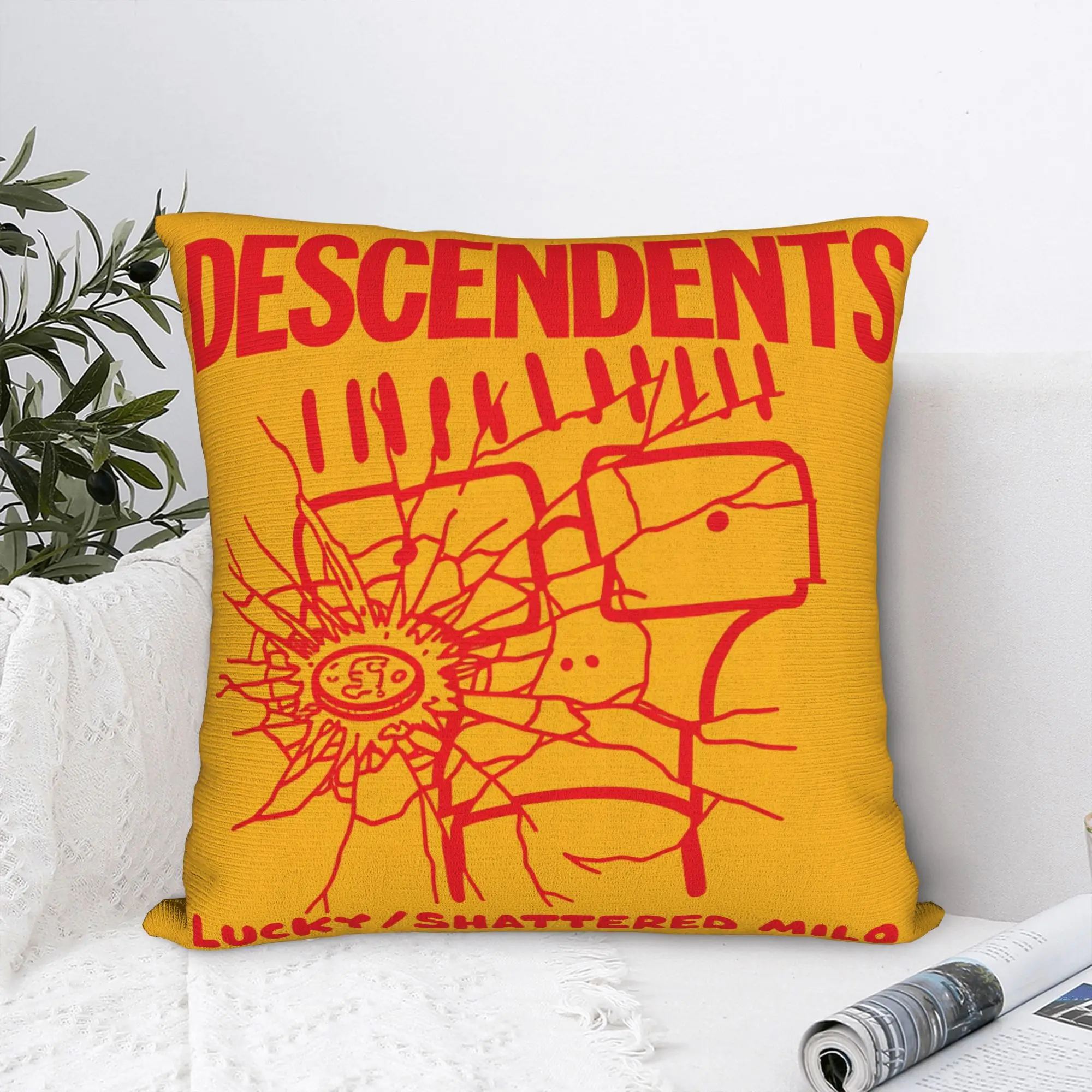 Descendents Milo Goes to College Pillow Cover  Graphic Cushion Cover Funny Pillow Case For Wedding Party Home Decor