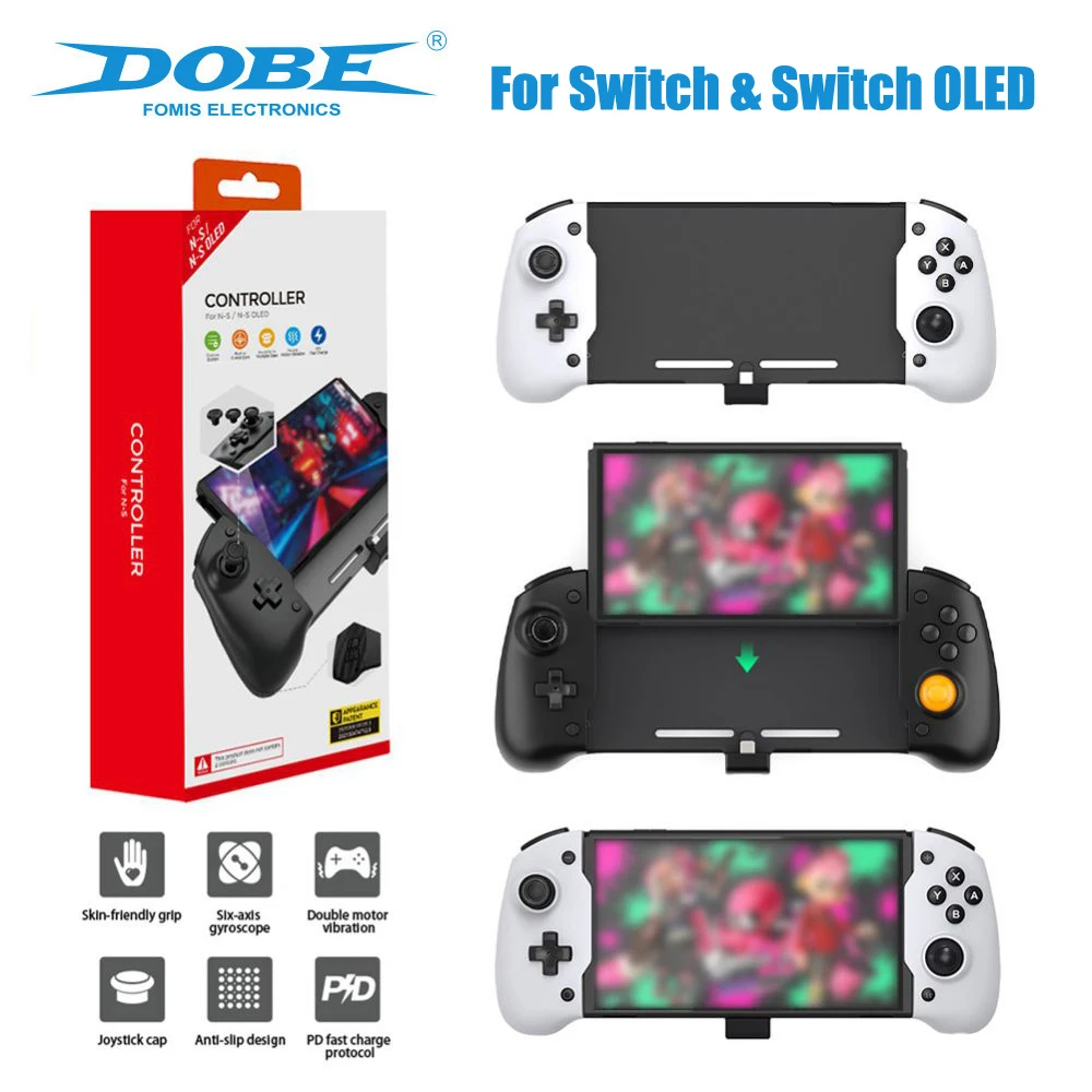 For Switch Controller Wired Gamepad Handheld Grip Double Motor Vibration Built-in 6-Axis Gyro Joystick For N-Switch/Switch OLED