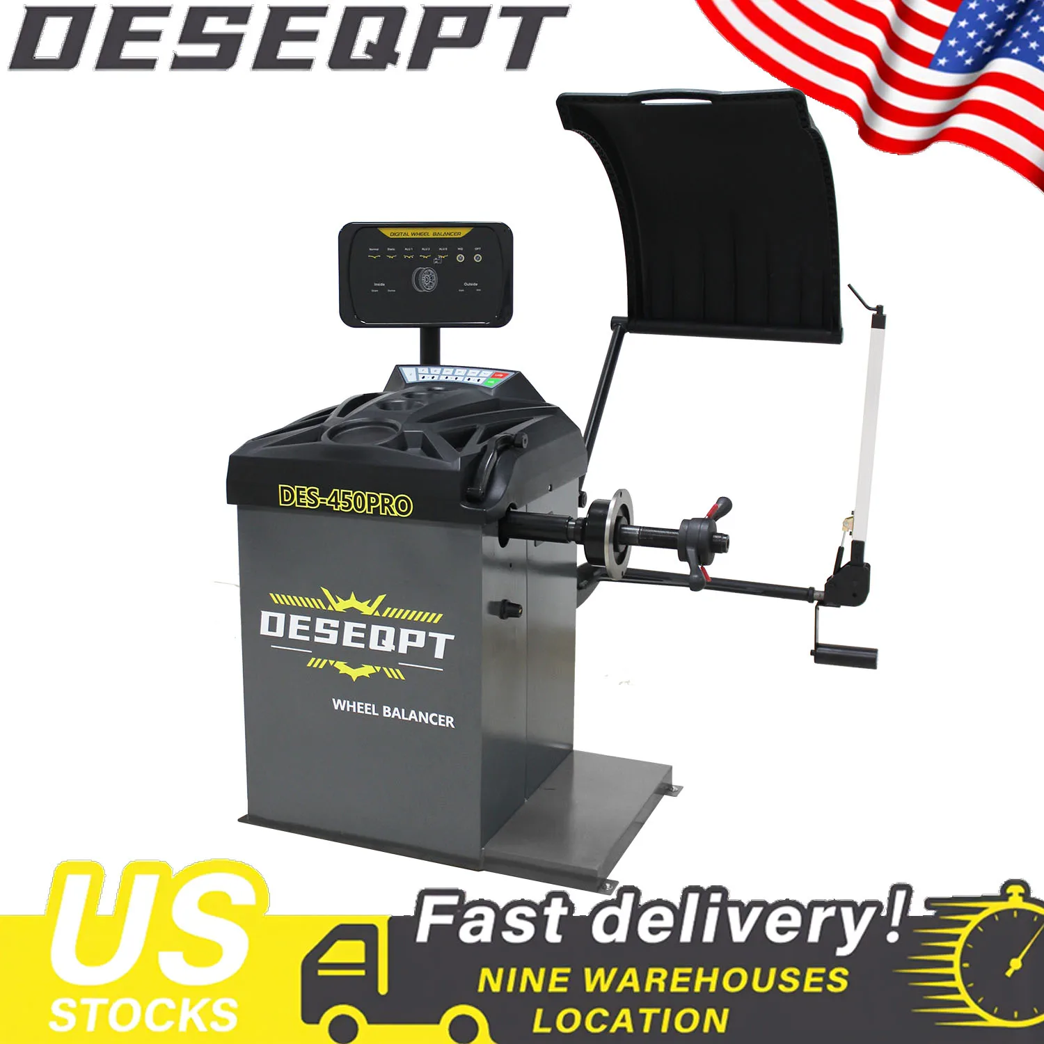 

DES-450Pro Wheel balancer Tire balancer Tire dynamic balancing machine Rim balancing machine Wheel balancing calibration