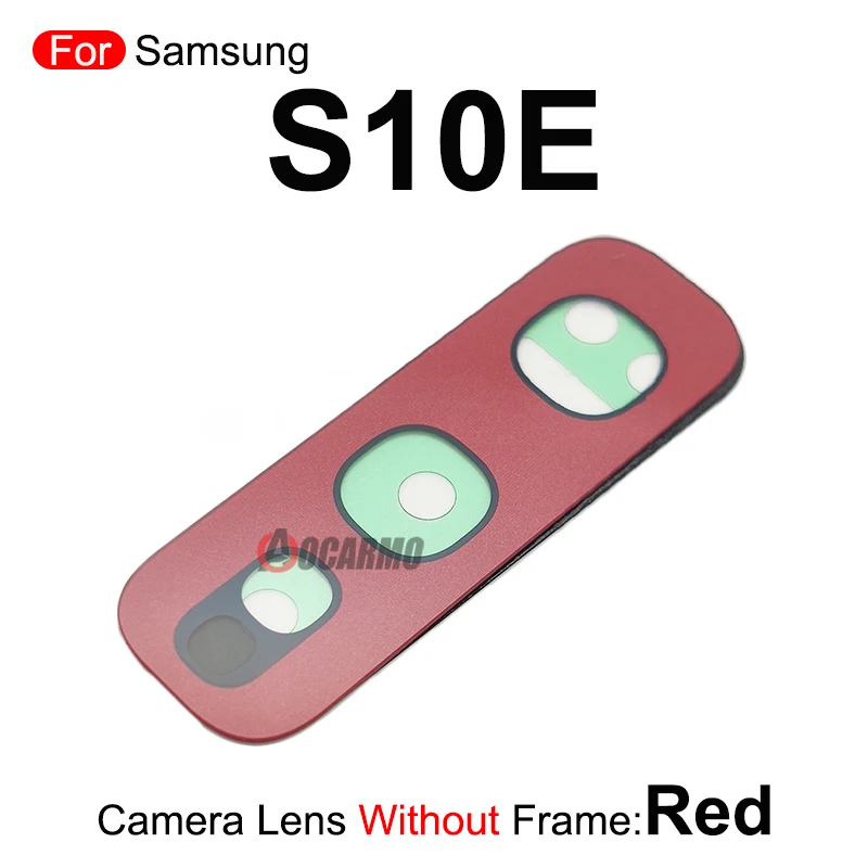 For Samsung Galaxy S10E S10e Rear Black Camera Lens With Frame And Sticker Replacement Parts