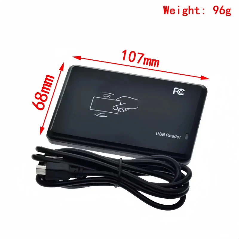 RFID Reader USB Port EM4100 TK4100 125khz ID IC 13.56mhz S50 S70 Contactless Card Support Window Linux