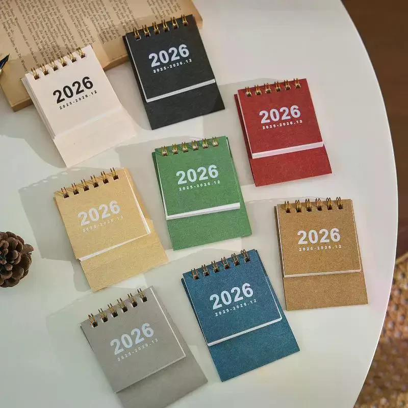 Small Desk Calendar 2026 Standing Flip Weekly Calendar Creative Coil Calendar Planner For Daily Schedule Planning