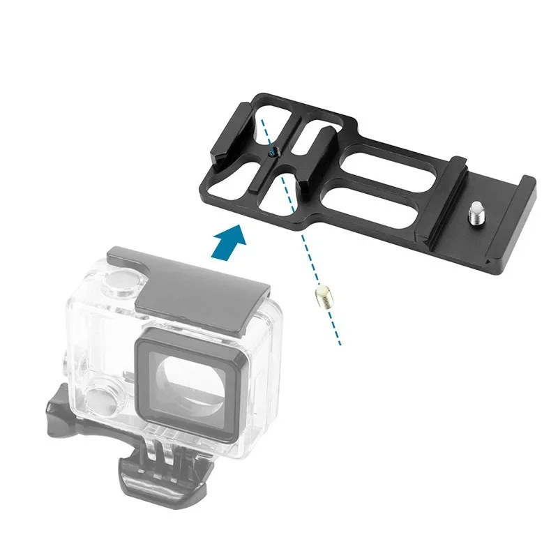 Aluminum Alloy Connector for Hero11 12 Action Cameras 20mm Rail Mount Secured Clamp Lightweight Sports Camera Part