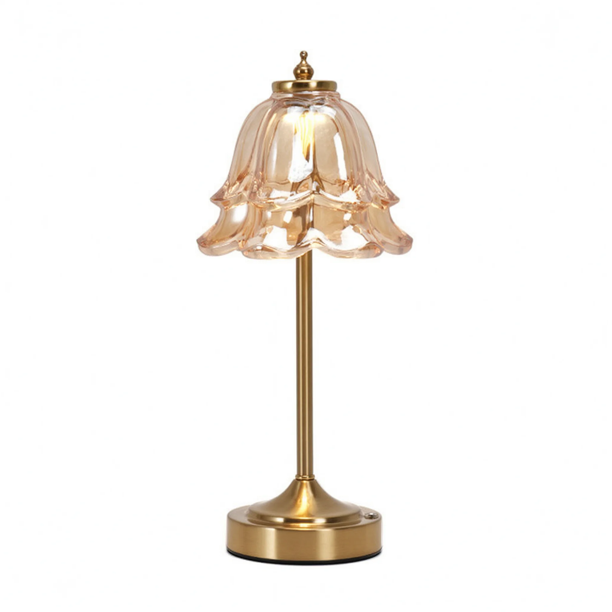 Elegant Glass Crystal Bedside Table Lamp American Luxury Style Night Light Soft Ambient