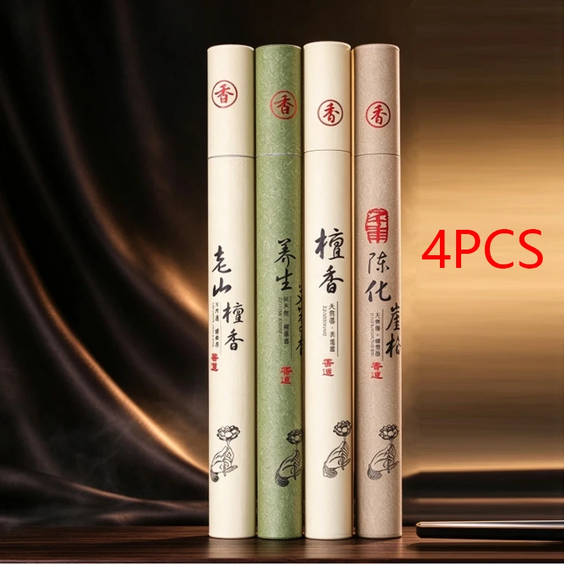 Natural Sandalwood Incense Sticks 40pcs/box Sleeping Aiding Tranquilize Mind Refreshing Scents for Home Office Incense burner