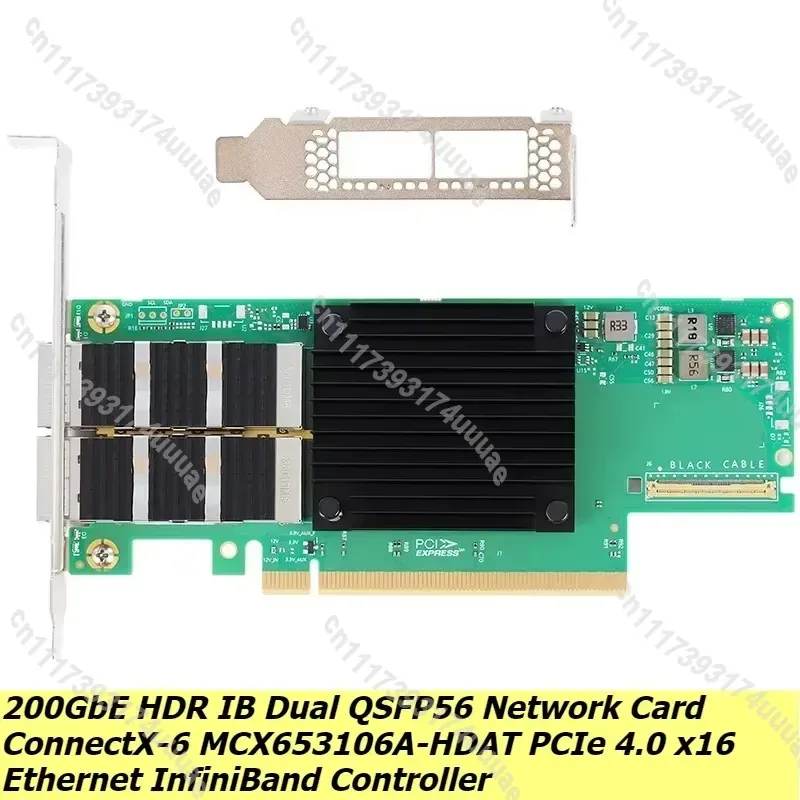 ConnectX-6 MCX653106A-HDAT 200GbE HDR InfiniBand Ethernet Adapter 2 QSFP56 Ports PCIe 4.0 x16 High Performance Storage
