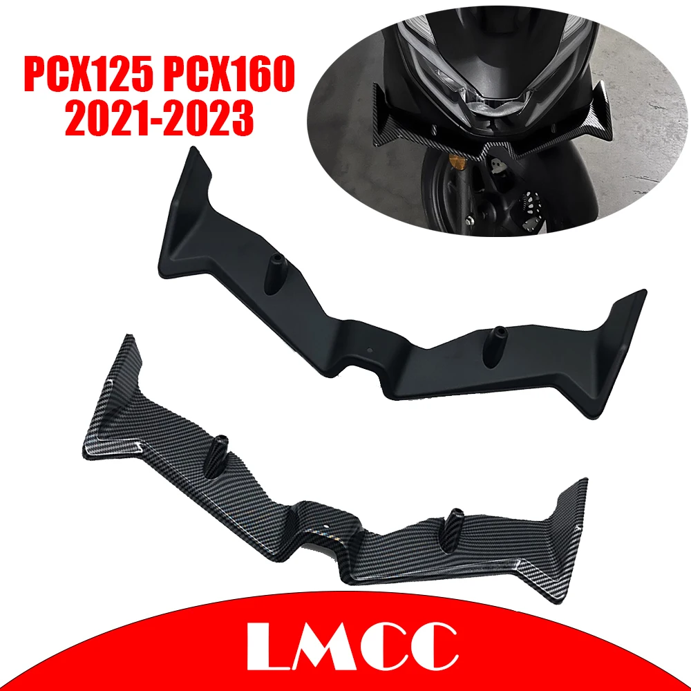 Motorcycle ABS Front Fairing Tip Wing Protector Shell Cover Pneumatic Winglets For Honda PCX160 PCX125 PCX 160 125 2021-2023