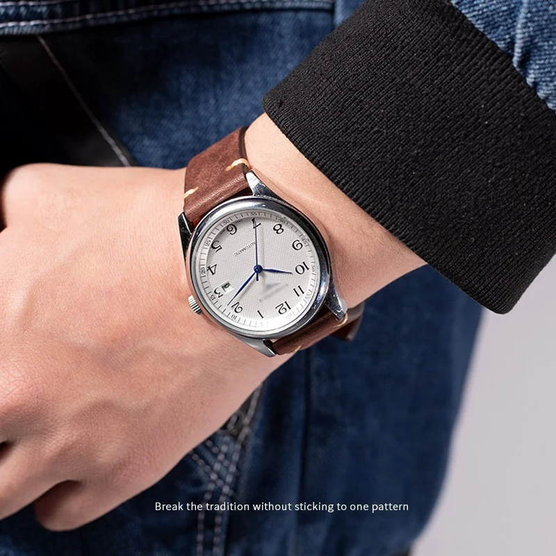 Genuine Leather Handmade Vintage Cowhide Watch Strap for Longines Classic Replica for Master Conquest Flagship Moonphase