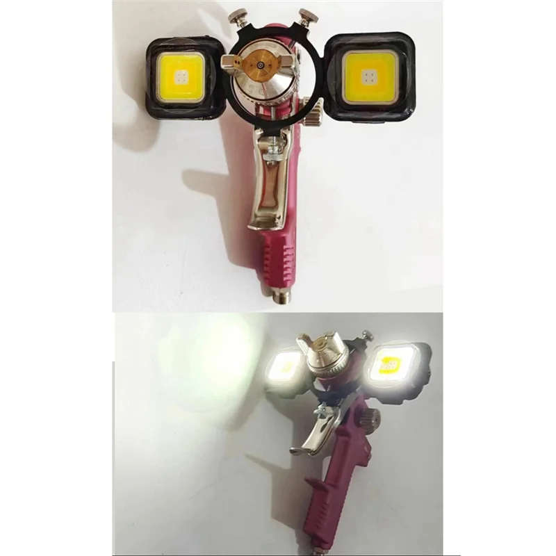 USB Lithium Battery Powered Spray Tool With Dual Bulb LED Light - Portable Paint Sprayer With Flashlight-AT64