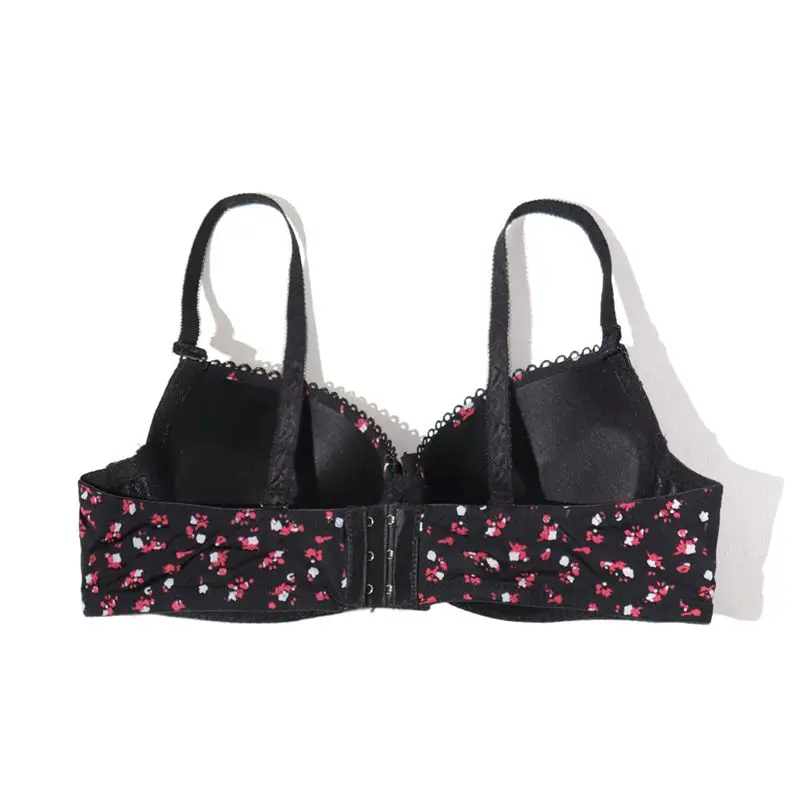 Beauwear Floral Brassiere Push Up Bra With Foam Pad Lace Underwear with wire Embroidered Bras for Women 75B-90B