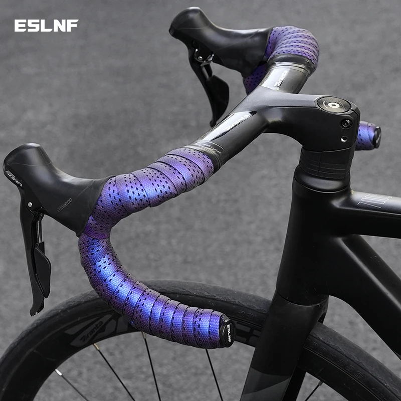 ESLNF Bicycle Handlebar Tape MTB Road Bike PU Leather Perforated Belt Breathable Cycling Handle Bar Wrap Straps Fixed Gear Belt