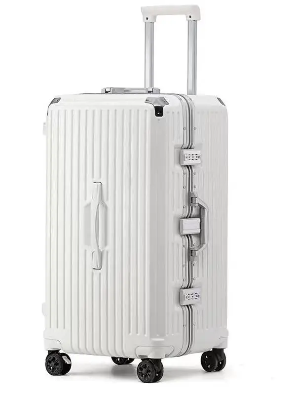 Large Capaci Aluminum Frame Lage Suitcase Carry-On Bag with Password Lo And Four-Wheel Rotation for Traveling