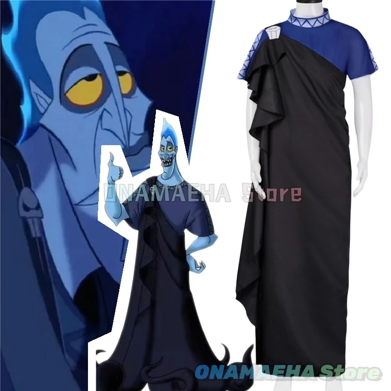

Anime Costume Hercules Hades Cosplay Costumes Adult Man Robe Set Halloween Carnival Suit