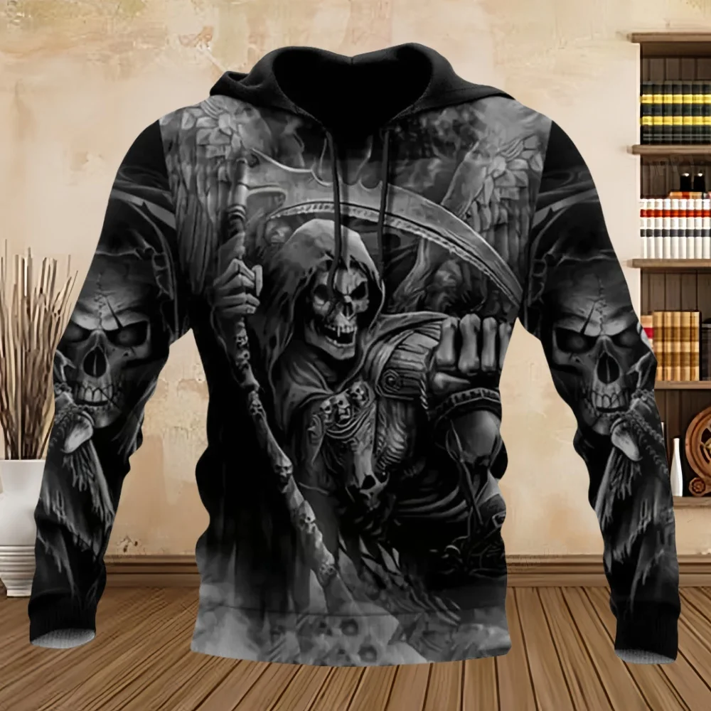 Vintage Skull 3D Print Hoodie Men/Women Casual Fashion Hoodies Men Pullover Sweatshirts Oversized Unisex New in Sweatshirts Tops