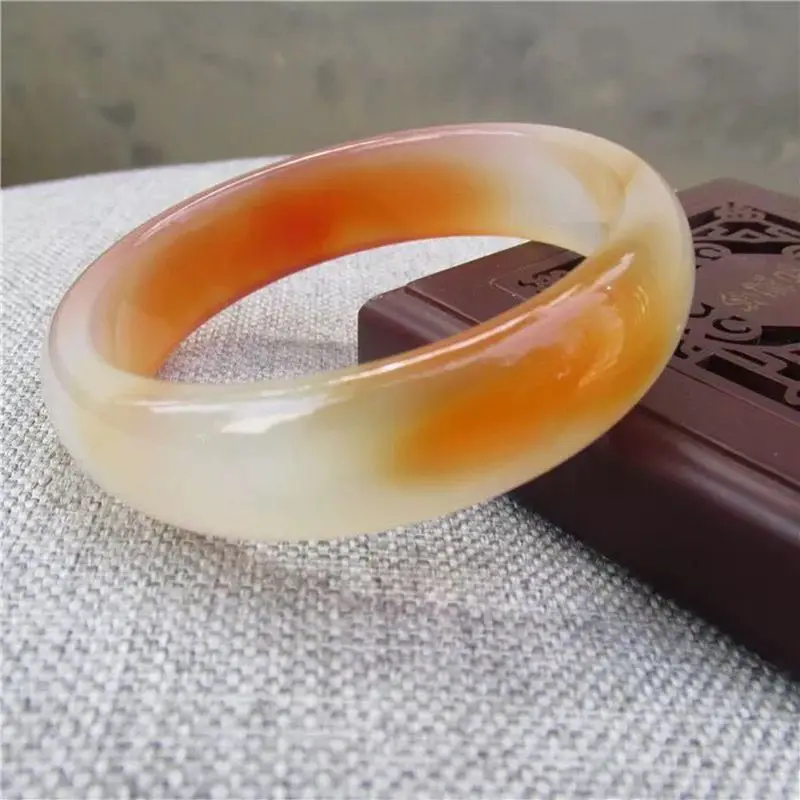 

New 2026 Natural handcarved agate bangle rare primary colours bracelets women jewelry jade bangles ruby accessories for women
