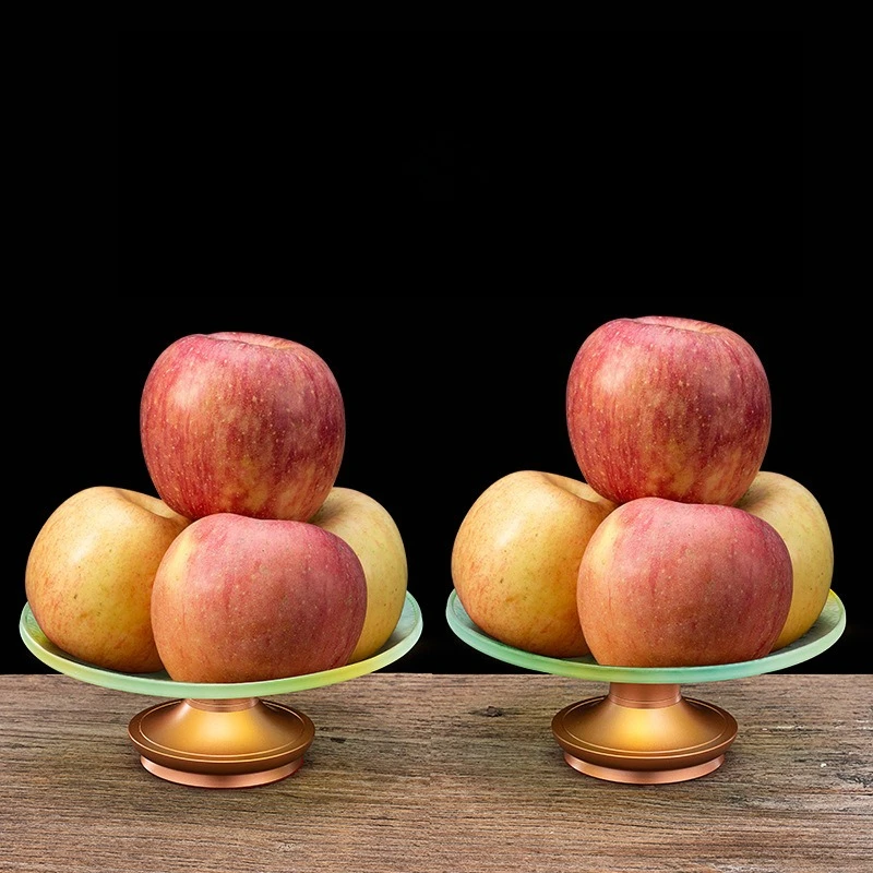 Cz alloy imitation colored glaze embossed lotus fruit plate buddha front fruit  home furnishings offering fruit butterfly