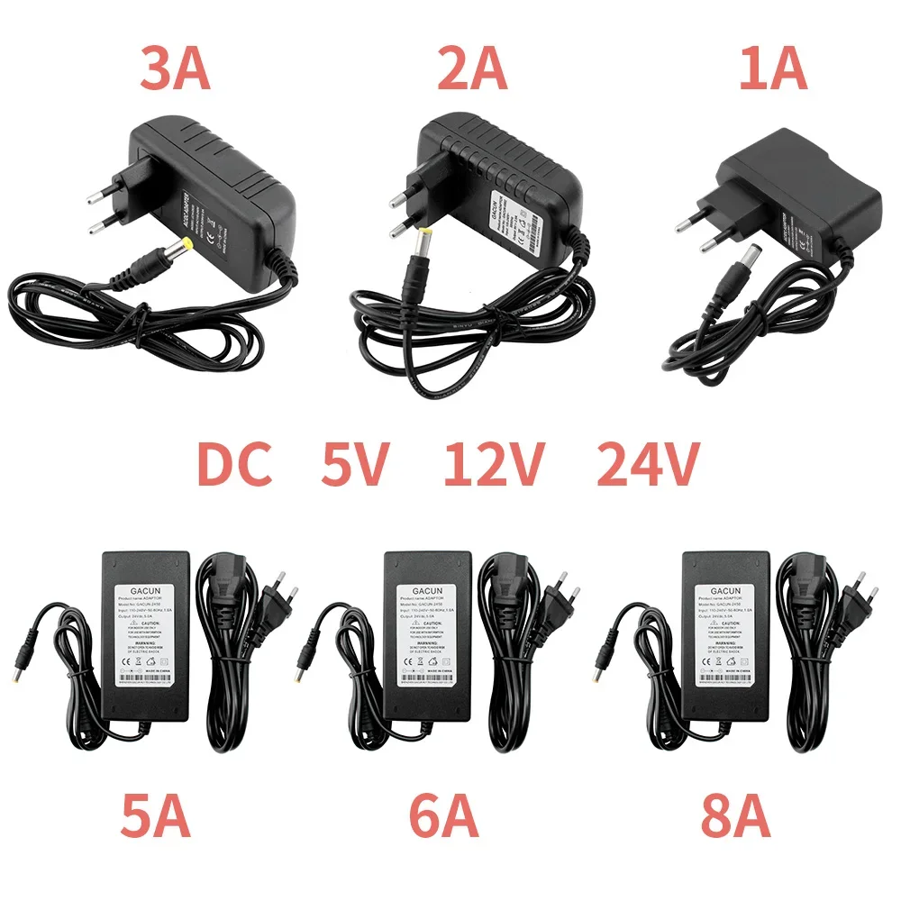 Power Supply DC 5V 12V 24V 1A 2A 3A 5A 6A Power Supply Adapter DC 5 12 24 V Volt Power Supply Adapter Lighting Led Strip Lamp