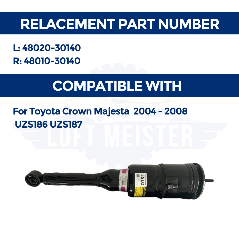 LUFT MEISTER Vehicle Front Left and Right Shock Absorbers 48010-30140 forToyota Crown Majesta  2004 - 2008  UZS186 UZS187