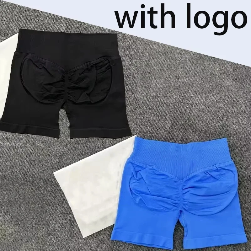 

Dyfne D-logo Impact Shorts Seamless Scrunch Bum Workout Gym Shorts Low Ribbed Waist Band Yoga Short Booty Hight Stretch Running
