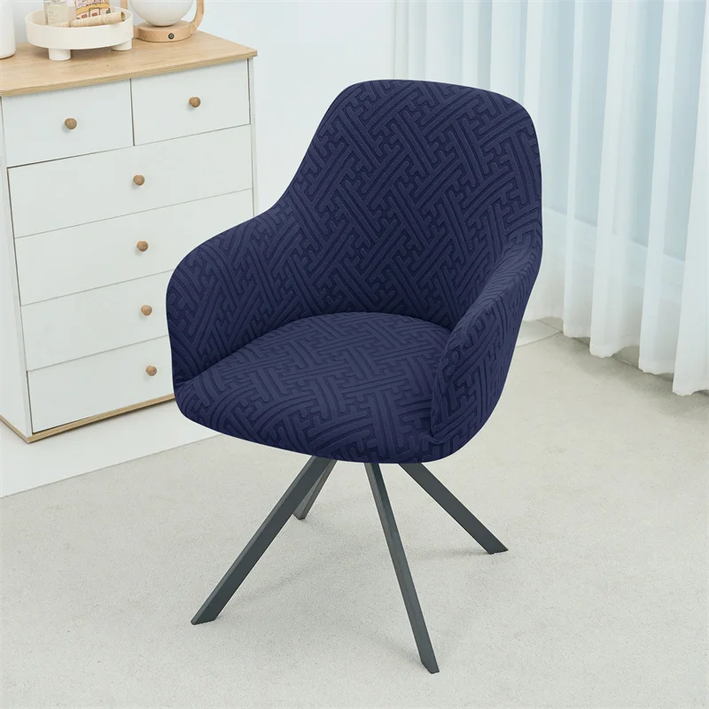 1pc Jacquard Hoge Arm Stoelhoes Stretch Kantoor Rocker Seat Case Anti-vuile Fauteuil Eetkamerstoel Protector voor Hotel Thuis