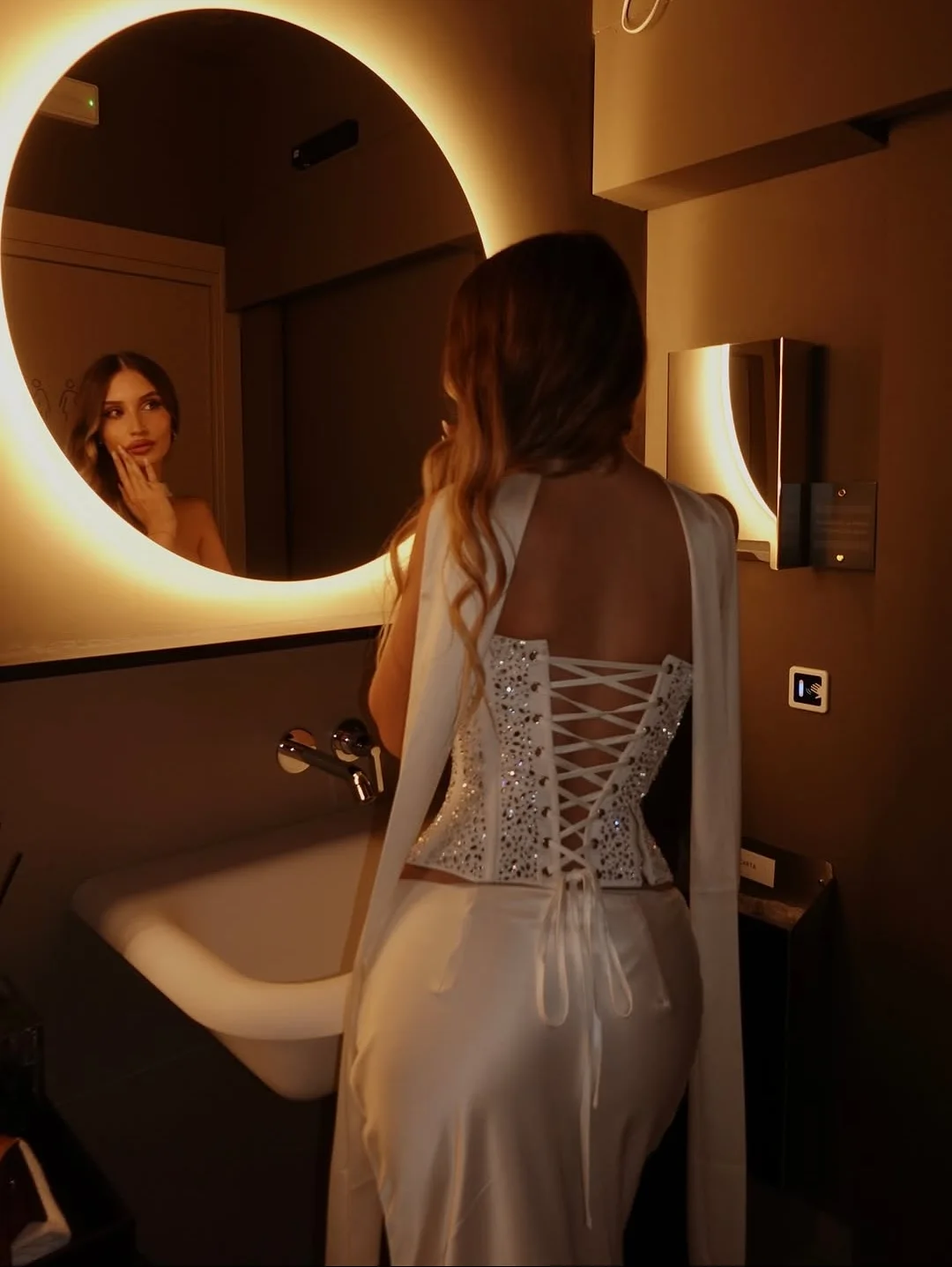 تصميم جديد مثير فستان سهرة كريستال لامع مع شريط ساحر موضة سليم حورية البحر حفلة موسيقية فستان رسمي #6