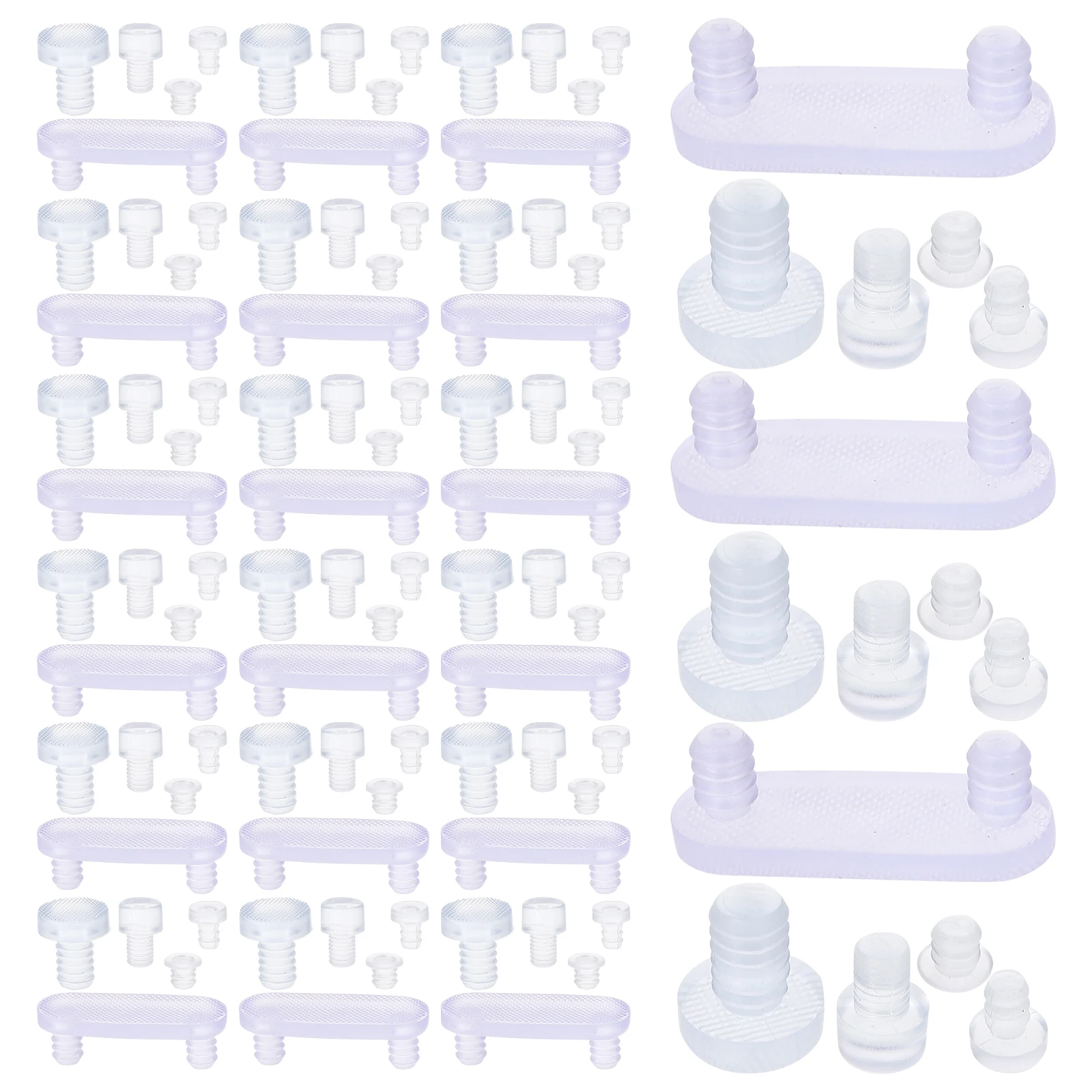 

150pcs Clear Bumper Pads 5MM 6MM 7MM 8MM PVC Furniture Protective Spacers Cabinet Door Bumpers Drawer Stoppers