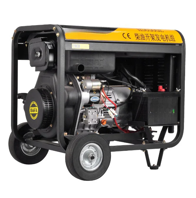 Diesel Generator 5kva 5kw Fully Customized 3 Phase Voltage Power Construction Site Electric Generators