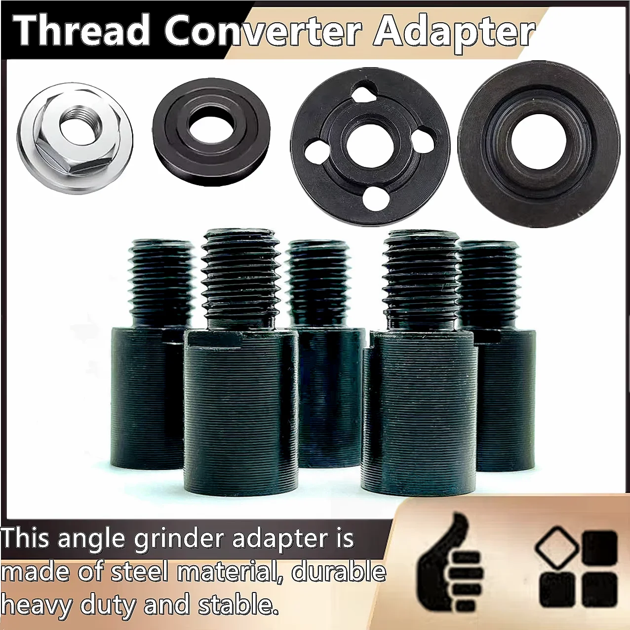 Converter Adapter Stable Durable Converter Screw Rod Angle Grinder Thread Adapter for Angle Grinder Electric Drill Hand Drill