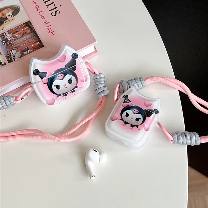 MINISO Kuromi Handbag Style Earphone Cover For Apple AirPods 1 2 3 Generation Airpods Pro/Pro2 Wireless Bluetooth Headphone Case