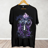 Anime Solo Leveling T-shirt Men's Women's Arise Shadow Sung Jin-woo Short Sleeves Oversized Loose Cotton Men's Clothing Top Tees