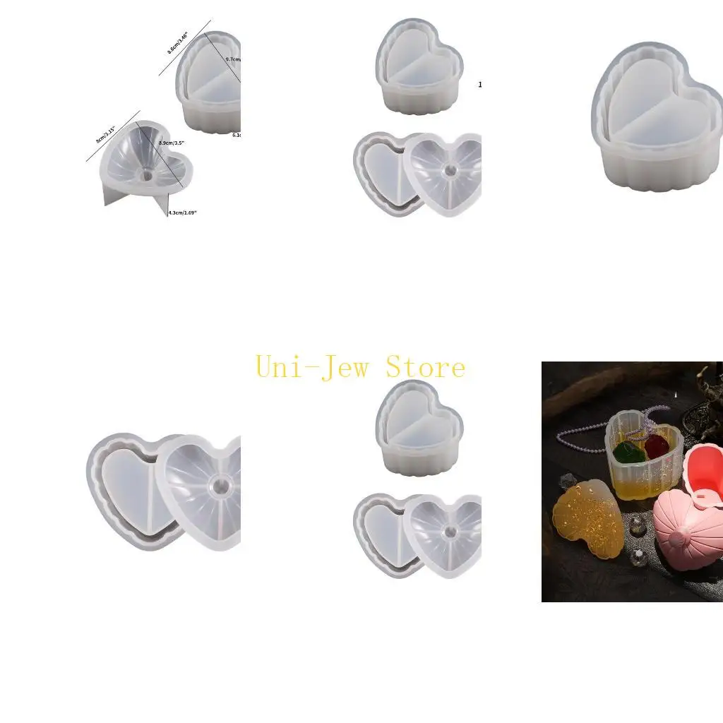 

40GB Cup Jar Storage Box Container Molds Storage Box Mold Silicone Mold Epoxy Resin Trinkets Holder Home Decoration