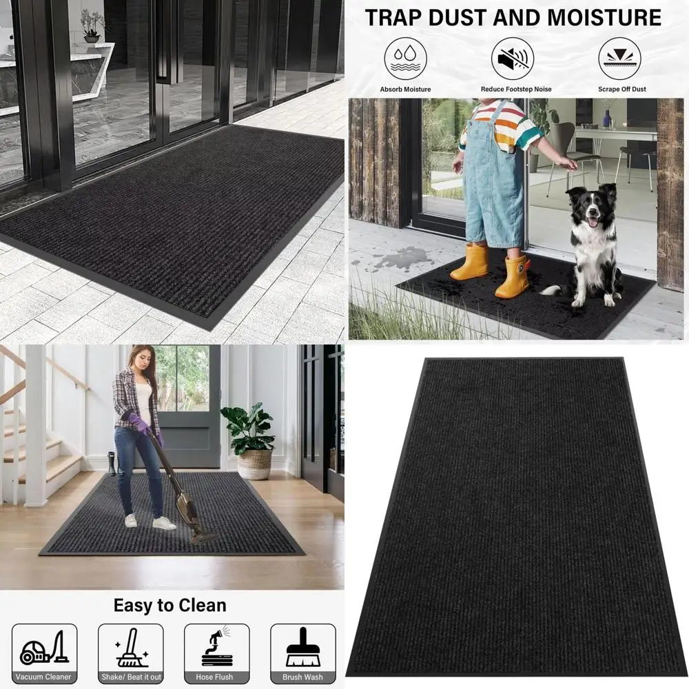 Customized Heavy Duty Waterproof Entrance Doormat, All Weather Rubber Backed Mat, 4' x 11' Sizes