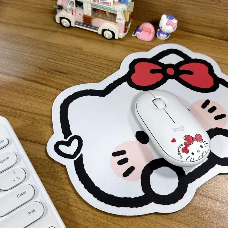 Sanrio Hello Kitty Cute Cartoon Mouse Pad Notebook Rubber Pad Keyboard Protection Desk Mat Office Desktop Non-slip Mouse Pad