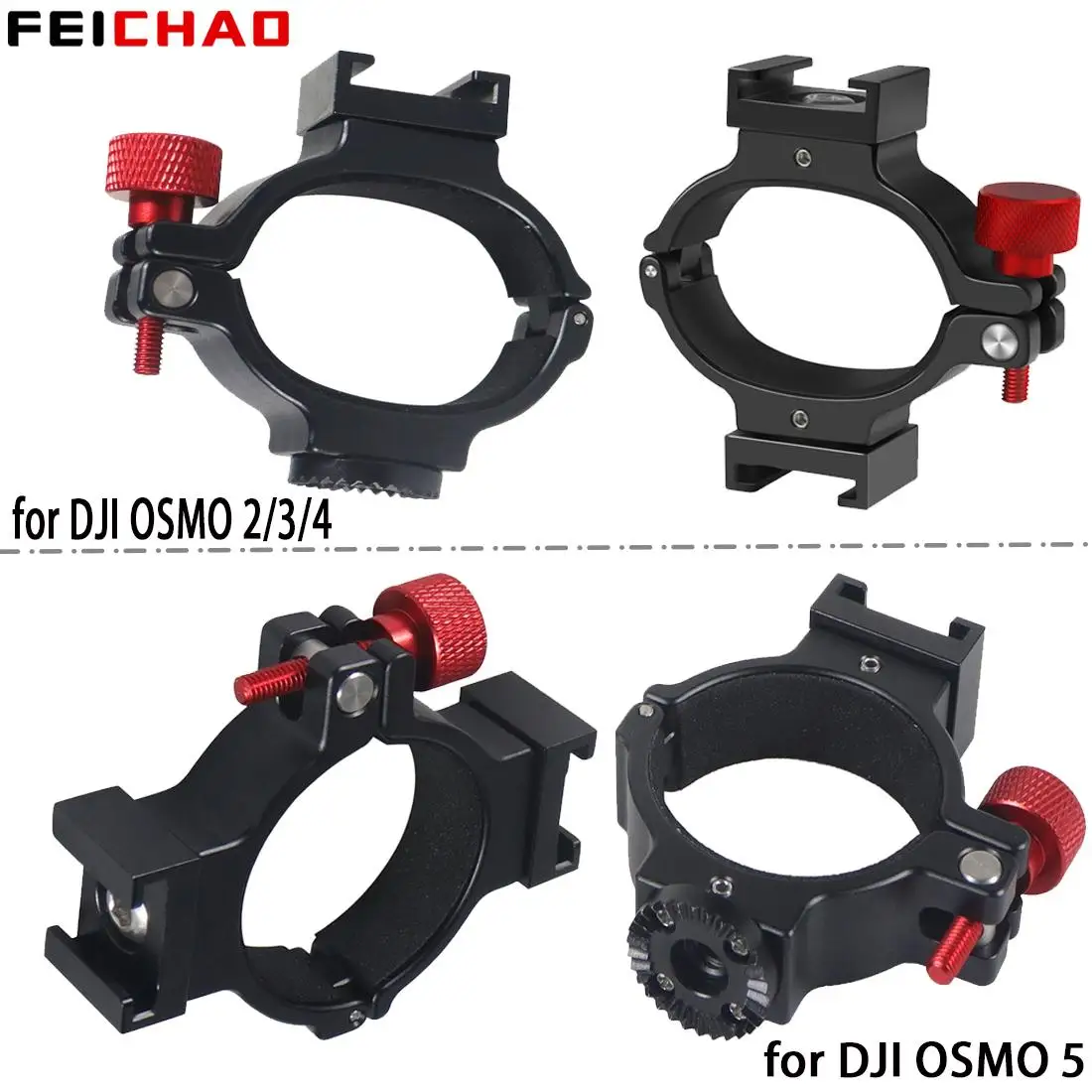 Gimbal O Ring Verlengclip Koude Schoen Adapter 1/4 Rozet Versnelling Voor Dji Osmo Mobiele 2 3 4 Om5 Om6 Microfoon Licht Telefoon Houder