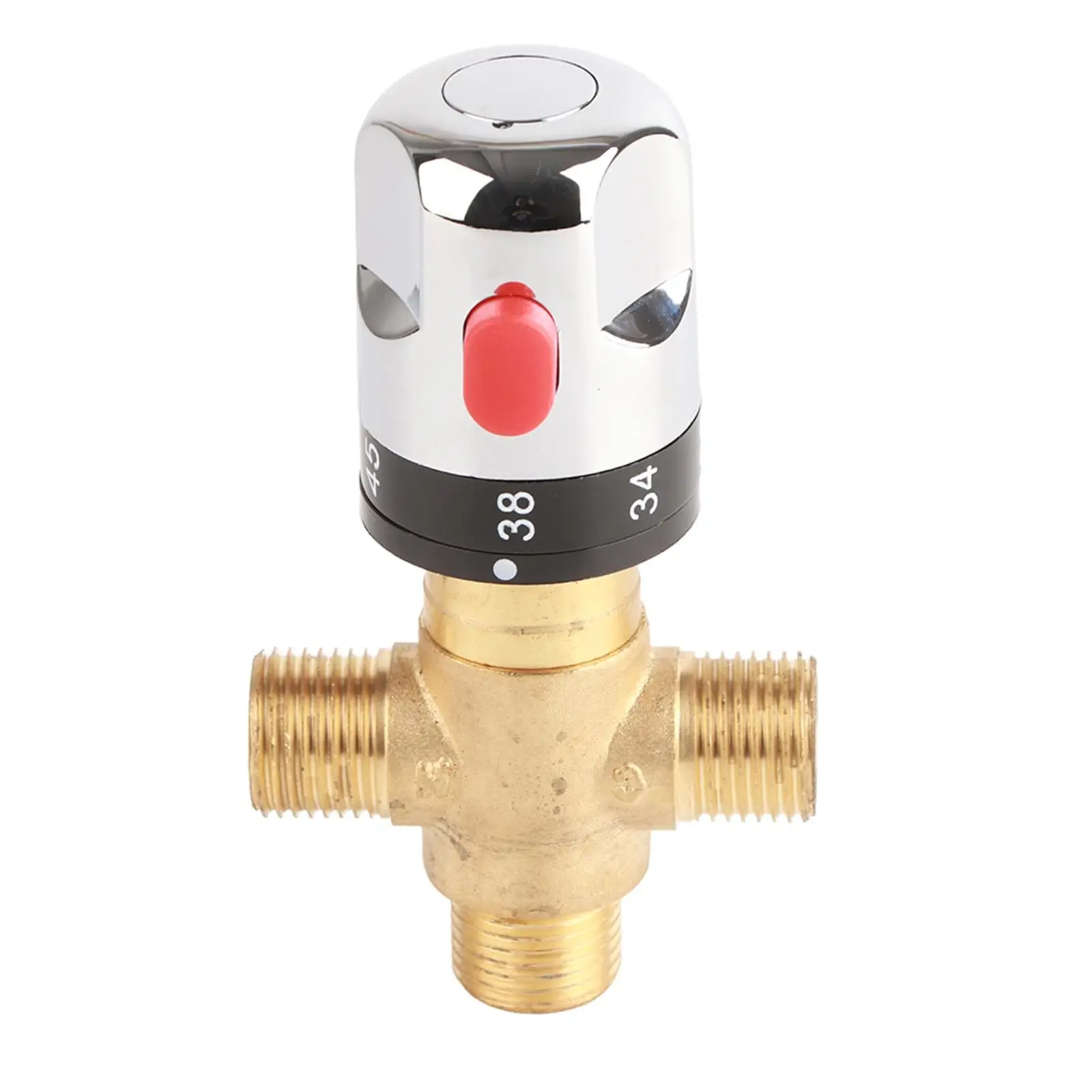 

Brass Thermostatic Mixing Valve Water Temperature Control Thermostat for Basin Pipe
