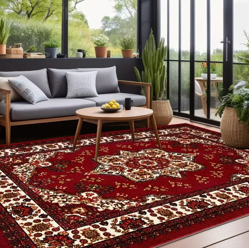 Wide Long Vintage Red Persian  - огляд і ціна Home Gym On Carpet
