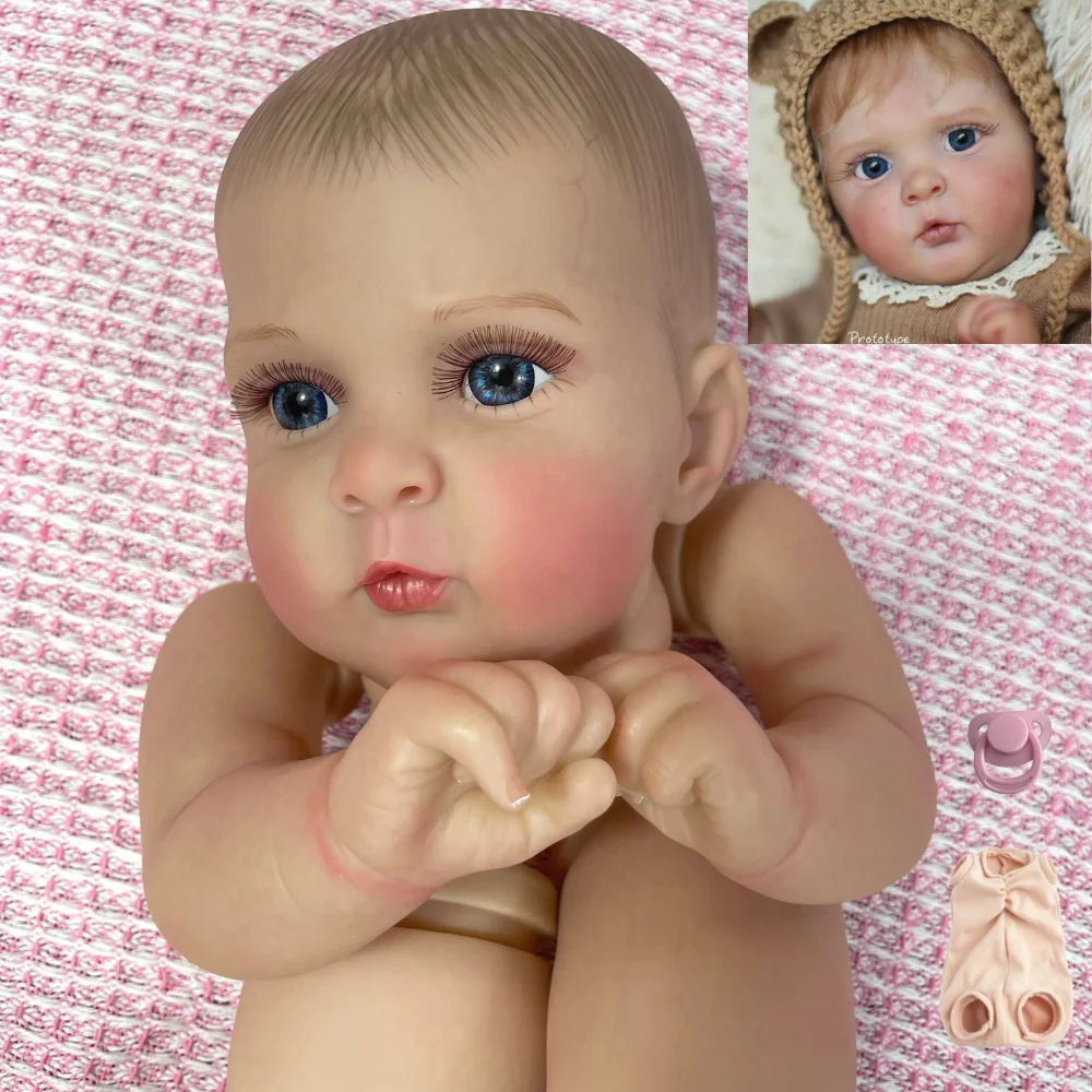 19Inch Painted/Unpainted Reborn Doll Kit Jocy With Cloth Body Unfinished Unassembled Mold High Quality Handmade Doll Parts