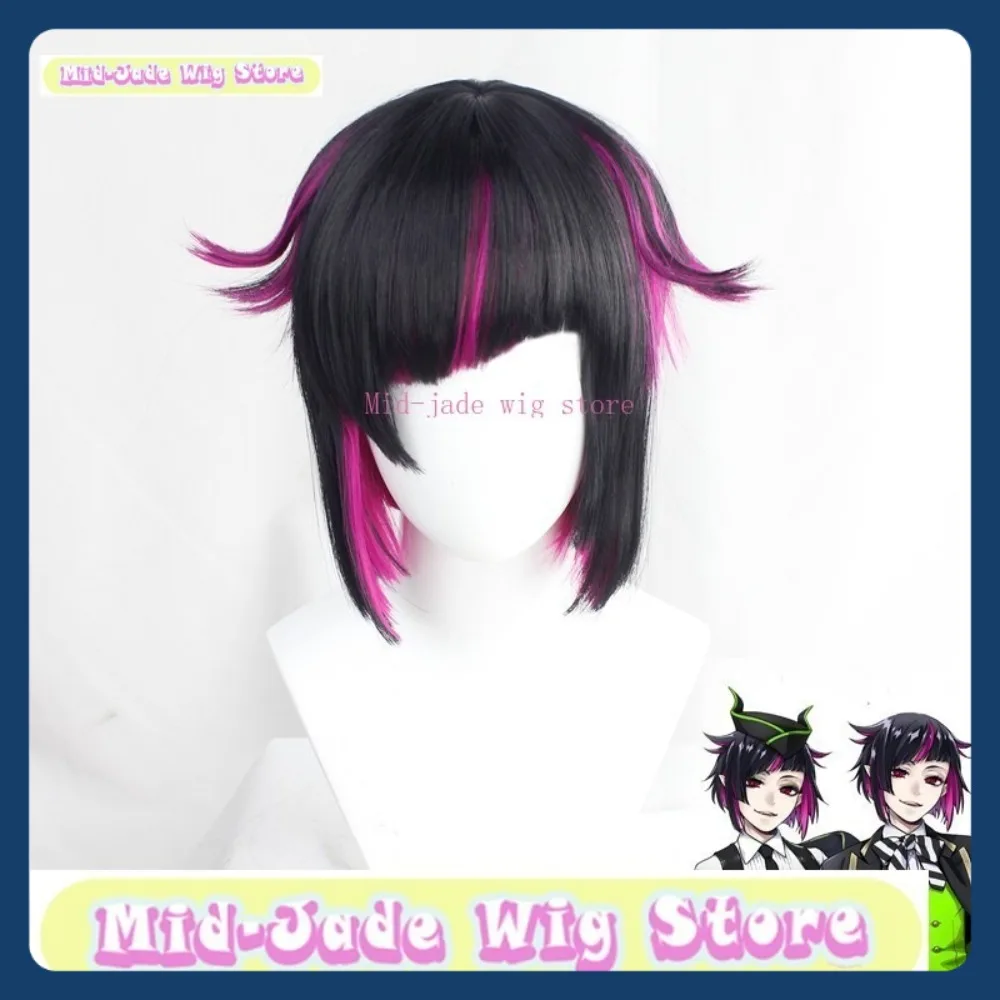 منتصف اليشم شعر مستعار مخزن الملتوية العجائب ليليا فانروج شعر مستعار تأثيري أنيمي لعبة لعب الأدوار الشعر الاصطناعية حفلة الهالوين