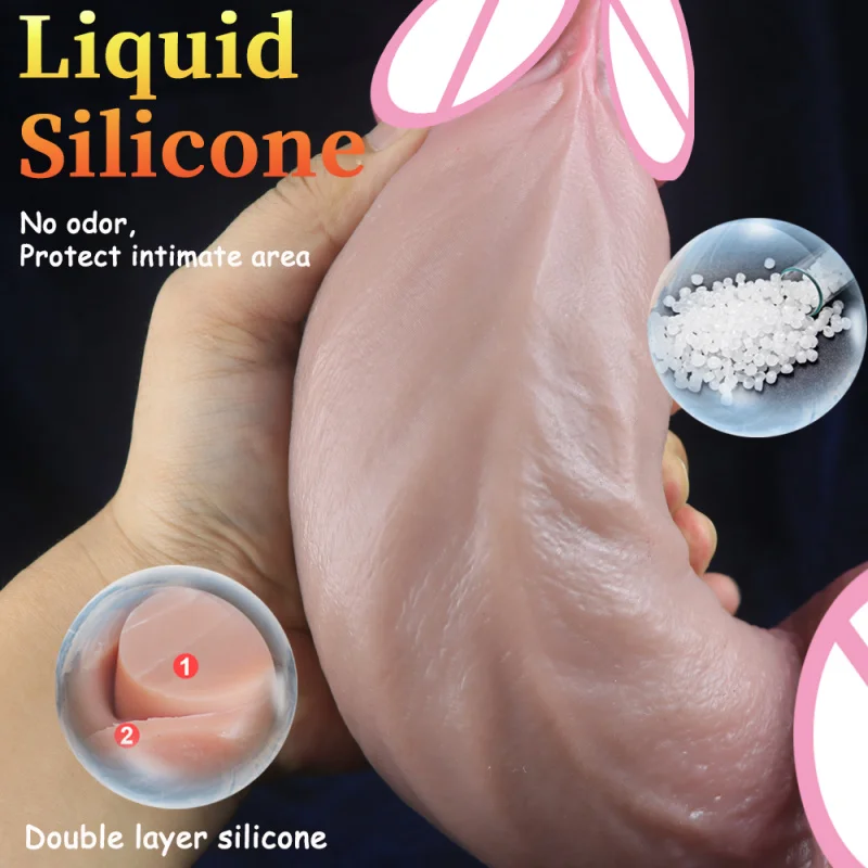 Huge Realistic Giant Dildo Soft Silicone Big Cock Vaginal Masturbators Penis Erotic Toy for Women Suction Cup Thick Glans Dick