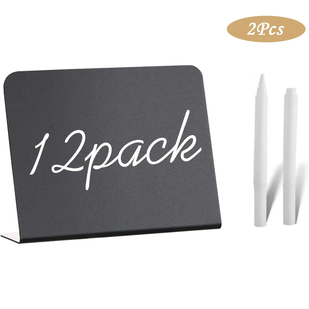 12Pack Mini Chalkboard Sign Chalkboard Signs Food Party Chalkboards Labels Message Blackboard Chalk Table Display Price Tabletop