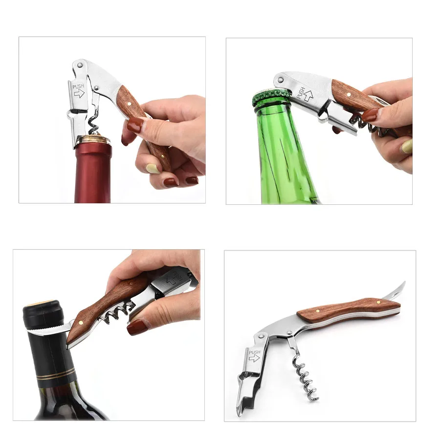 فاتحات النبيذ بمقبض خشبي ، المفتاح للبار ، المطعم ، النوادل ، النوادل ، قوي ، قبضة جيدة ، قوي