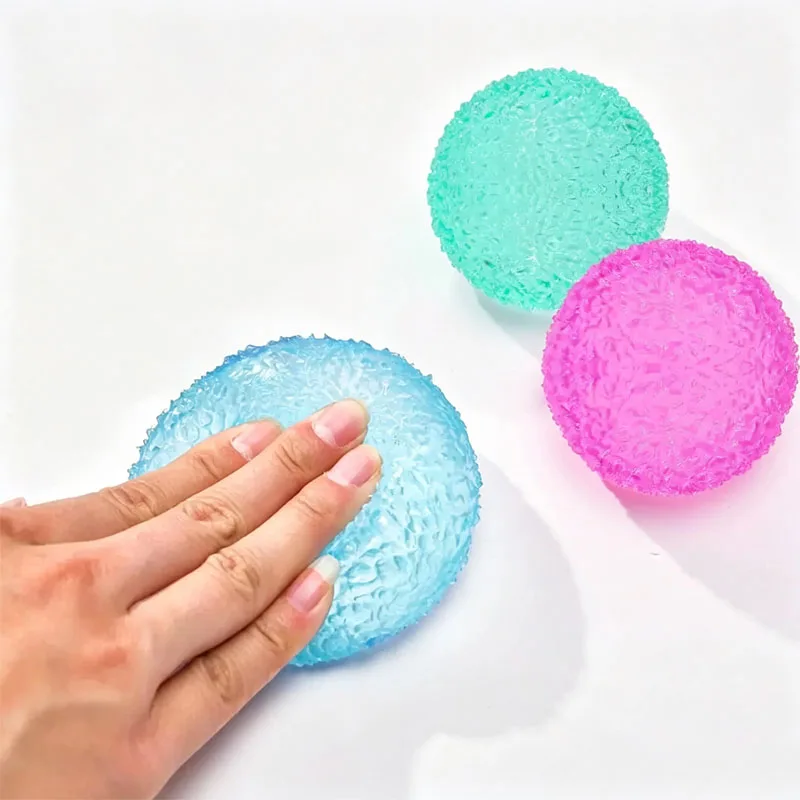 001 Squishy Multicolor Texture Ice Ball  6CM Soft Stress Relief Squeeze Sensory Fidget Toys Adults & Kids Hand Exercise Gifts