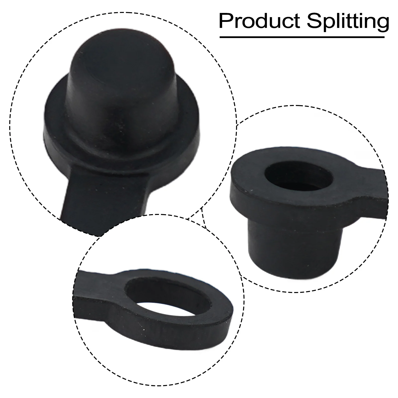 8Pcs Black Brake Bleeder Screw Cap Grease Zerk Fitting Cap Car ATV Caravan Rubber Brake Bleed Nipple Grease Cap Dust Cover