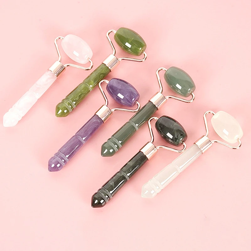 Hot Sale Single Headed Massage Gua Sha Jade Facial Roller Face Lift Up Skin Care Tool