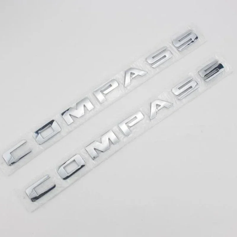 1 Pair ABS Sticker Car Fender Trunk Emblem for Compass Logo Auto Side Badge Replacement Refit Exterior Decoration Accessories