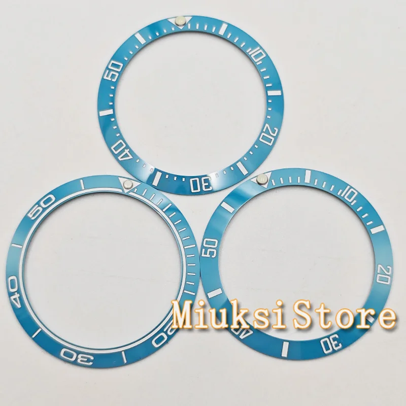 38mm sky blue high quality ceramics bezel insert fit 40mm watch case