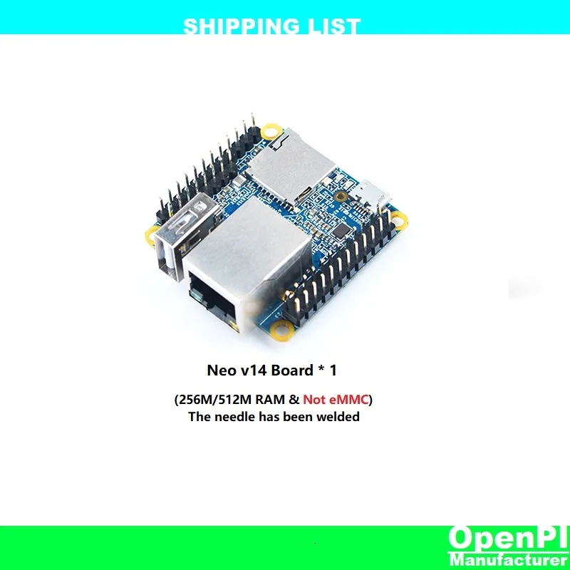 Open+Pi Nano Neo V1.4 LTS (512MB DDR RAM) | Allwinner H3 Quad-core Cortex-A7 1.2GHz | OpenWRT, Ubuntu, Linux Etc