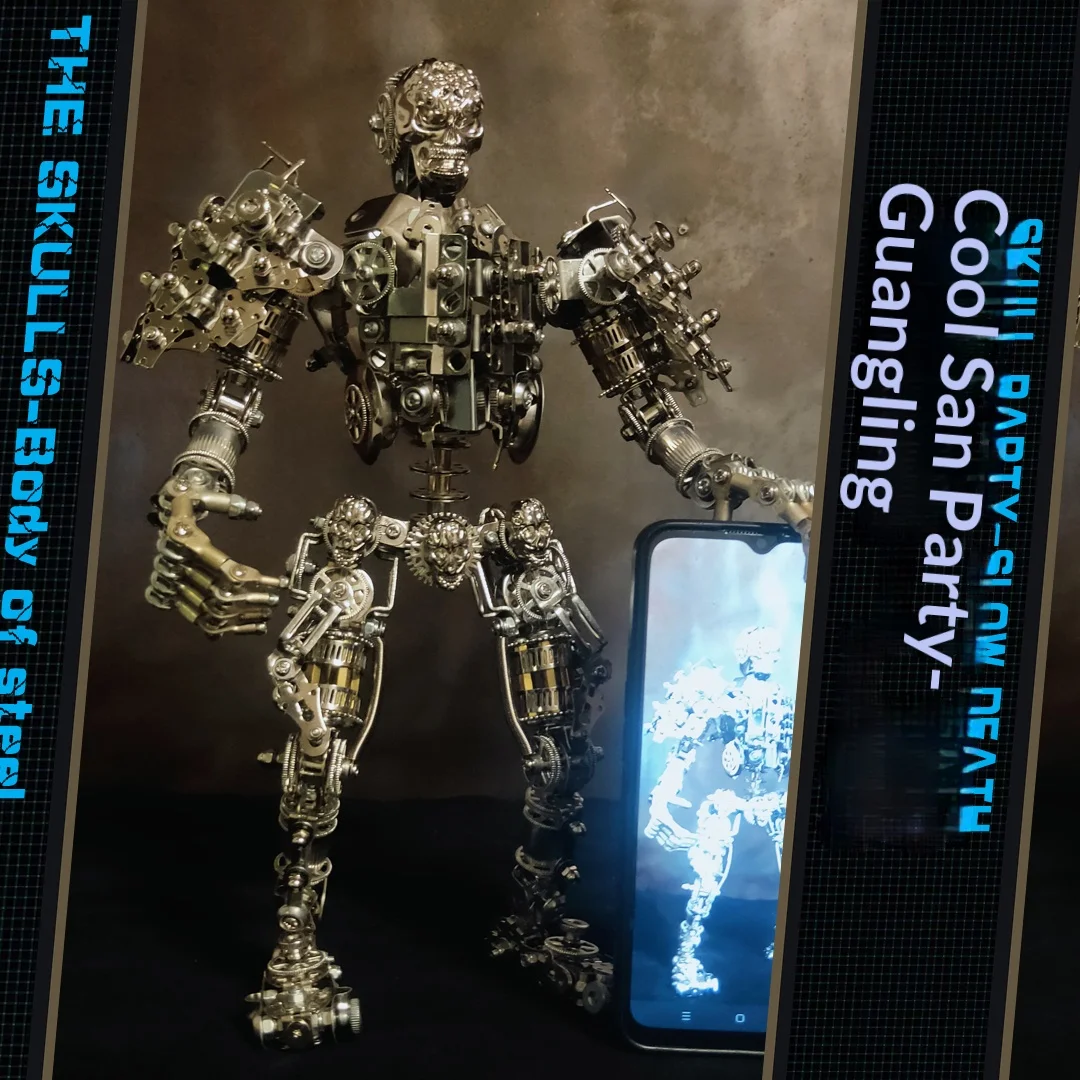 3D Steel Body Model Assembling Toy for Boys; DIY Metal Puzzle for Handicrafts; Great Gift Idea