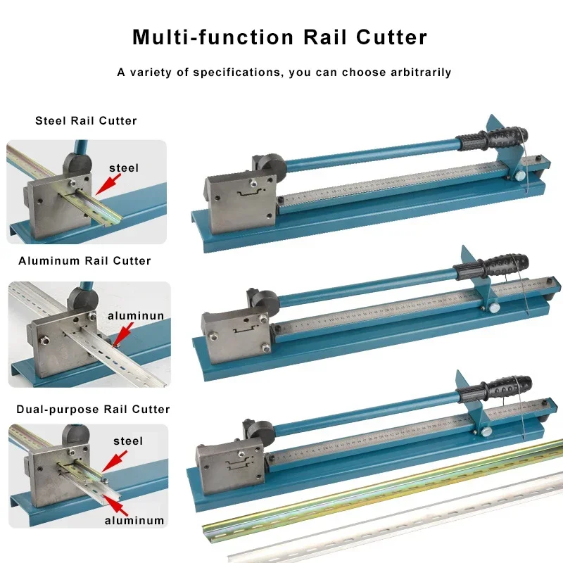 DC-35 Din Rail Cutter With Ruler Cutting Iron Aluminum Size 35*7.5mm And 35*15mm Hand Tools Heavy Duty Handheld